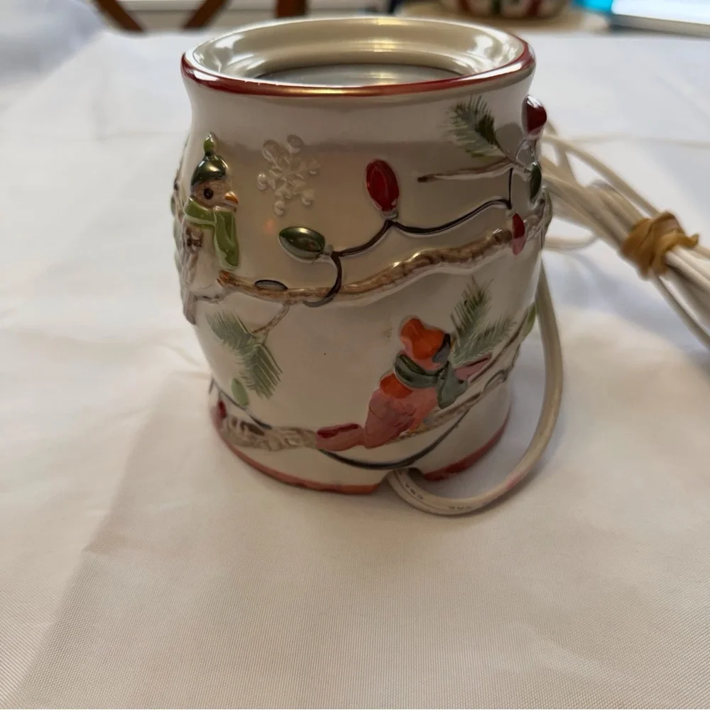 Yankee‎ Candle Christmas holiday winter birds electric candle tart wax warmer 5”